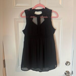 Maurices Black Lace Blouse